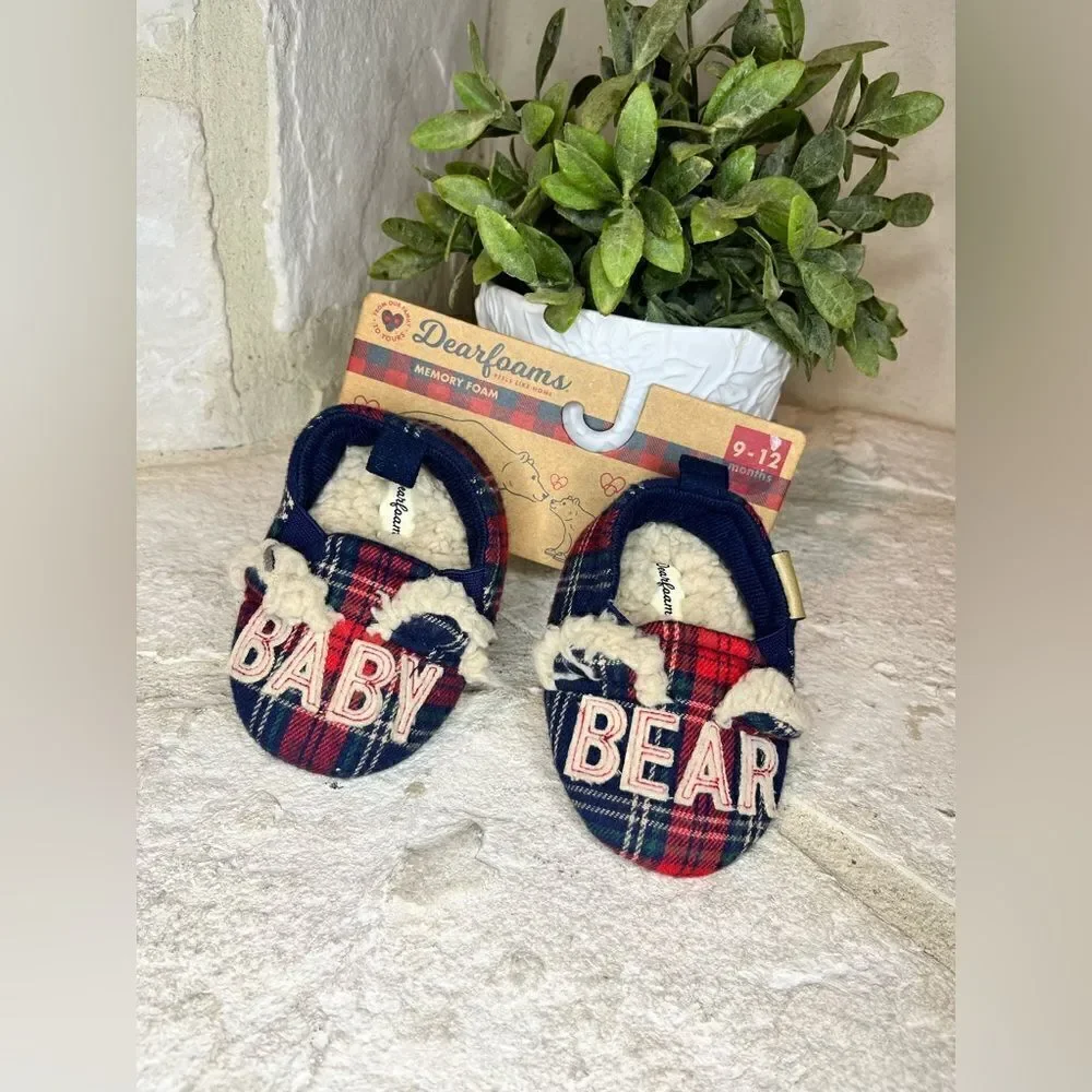 Dearfoams Unisex-child Baby Bear Slipper sz (9-12 months)
